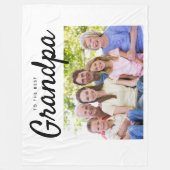 De beste maatfoto van opa fleece deken (Voorkant)