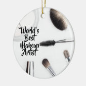 De beste make-up kunstenaar ter wereld keramisch ornament (Links)