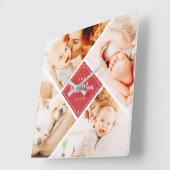 De beste mam ooit moderne aangepaste foto's vierkante klok (Hoek)