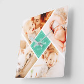 De beste mam ooit moderne aangepaste foto's vierkante klok (Hoek)