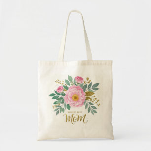 De beste mama bloemen ter wereld tote bag