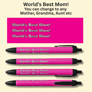 De beste mama van de wereld! - Kan de tekst wijzig Zwarte Inkt Pen