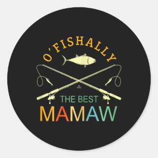 De beste Mamaw  Vist oma Ronde Sticker