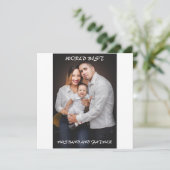 De beste man en vader van de wereld foto kaart (Staand voorkant)