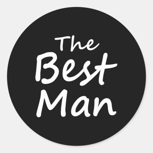 De beste man - Groom Crew - vrijgezellenfeest Ronde Sticker (Voorkant)