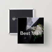 De beste man vierkante button 5,1 cm (Voorkant /achterkant)