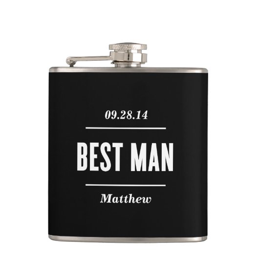 De beste man | Weddenschap Heupfles (Voorkant)