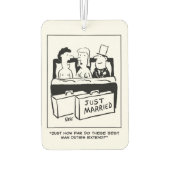 De beste man zit in bed met bride & Groom Luchtverfrisser (Achterkant)