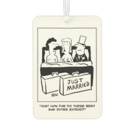 De beste man zit in bed met bride & Groom Luchtverfrisser