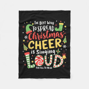 De beste manier om kerstmis te verspreiden is zing fleece deken