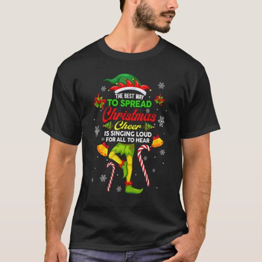 De beste manier om kerstmis te verspreiden is zing t-shirt (Voorkant)