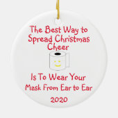 De beste manier om kerstmis te verspreiden keramisch ornament (Achterkant)