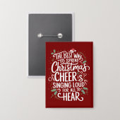 De beste manier om kerstvakantie te verspreiden button (Voorkant / Achterkant)