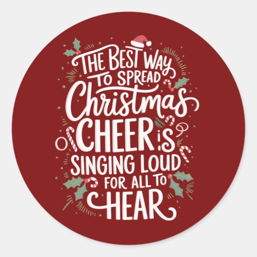De beste manier om kerstvakantie te verspreiden ronde sticker (Voorkant)