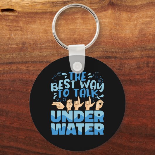 De beste manier om te praten Onderwater American S Sleutelhanger (Voorkant)