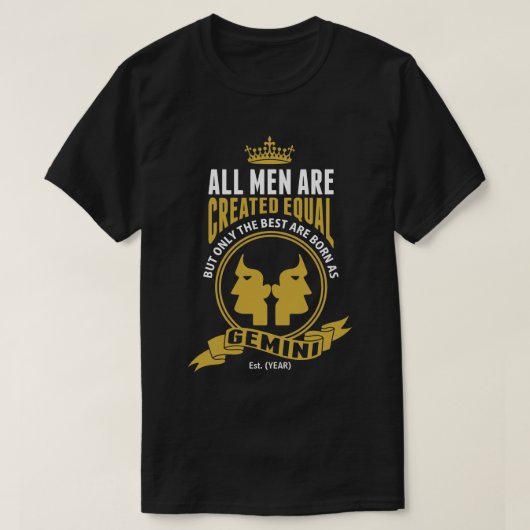 De beste mannen worden geboren als Gemini T-shirt (Design voorkant)