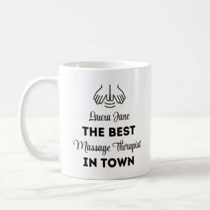 De beste massagetherapeut in de stad koffiemok
