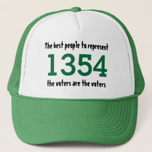 De beste mensen om de kiezers te vertegenwoordigen trucker pet