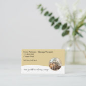 De beste moderne massagetherapeut Spa Visitekaartj Visitekaartje (Staand voorkant)
