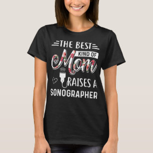 de beste moeder heft een sonografe moeder op t-shirt