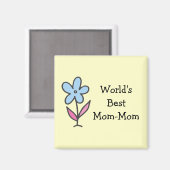 De beste moeder-moeder ter wereld met bloem magneet (Voorkant / Achterkant)