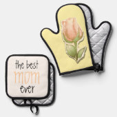 De beste moeder ooit ovenwant & pannenlap set (Voorkant / Achterkant)