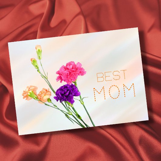 De beste moeder ooit pastel elegante florale kaart