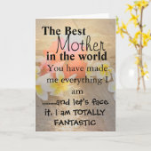De beste moeder ter wereld kaart (Gele Bloem)