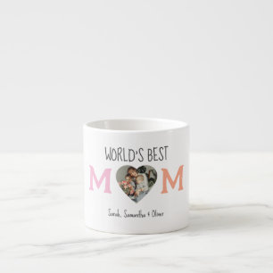 De beste moeder ter wereld met foto en aangepaste espresso kop
