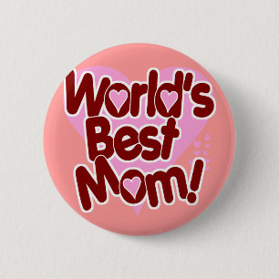 De beste moeder ter wereld. ronde button 5,7 cm