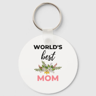 De beste moeder ter wereld zwart sleutelhanger