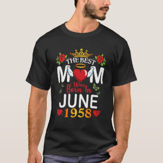 De beste moeder werd geboren in juni 1958 Happy Ma T-shirt