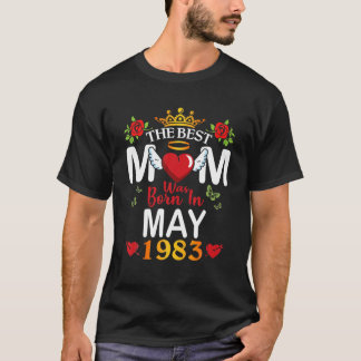 De beste moeder werd geboren in mei 1983 Happy Moe T-shirt
