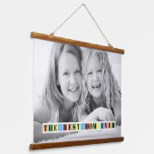 De beste Moederdag foto van moeder ooit Hangend Wandkleed (Gebogen)