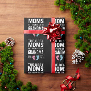 De beste moeders promoveren naar oma EST 2025 Cadeaupapier