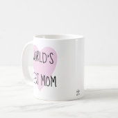 De beste Mok van mama in de roze wereld | Mok Moed (Voorkant links)