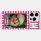 De beste Nana ooit Fotonaam Pink Hearts Case-Mate iPhone Case (Achterkant (horizontaal))