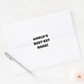 De beste Nana zwart-wit T-shirts ter wereld Ronde Sticker (Envelop)