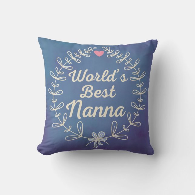De beste Nanna Cute Wreath Pillow ter wereld Kussen (Voorkant)