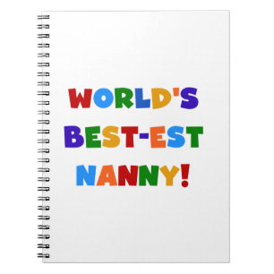 De beste nanny-cadeaus ter wereld van Bright kleur Notitieboek