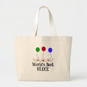 De beste nicht ter wereld grote tote bag