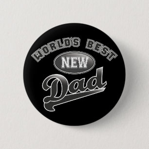 De beste nieuwe vader ter wereld ronde button 5,7 cm