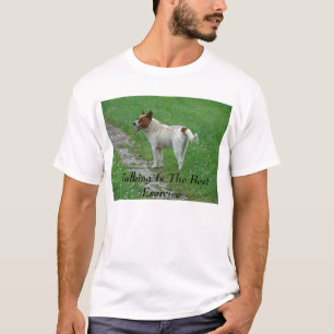 De beste oefening is het lopen op de loopbaan t-shirt