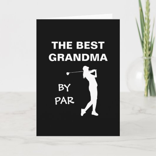 De Beste Oma Door Par Golf Oma Gram Golfer Strekki Kaart (Voorkant)