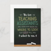 De beste onderwijsassistenten bedankkaart (Voorkant / Achterkant)