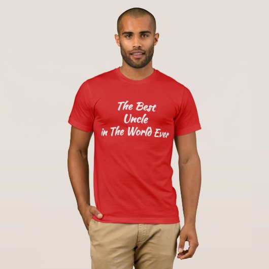 De beste oom in de wereld ooit t-shirt (Voorkant volledig)