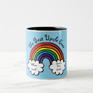 De Beste Oom Ooit Regenboog Blauw Tweekleurige Koffiemok