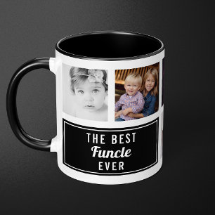 De Beste Oom Ooit Zwarte Collage Foto Oom Mok