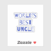 De beste oom van de wereld sticker (Vel)