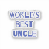 De beste oom van de wereld sticker (Voorkant)